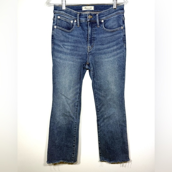 Madewell Cali Demi Boot Jeans Raw Hem - Picture 5 of 7